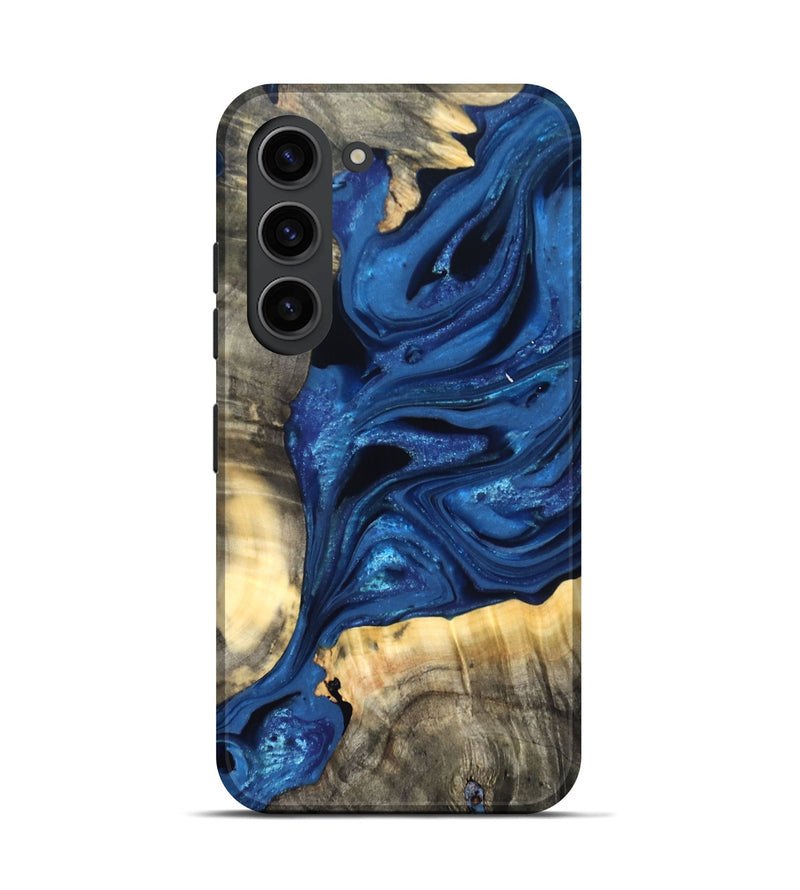 Galaxy S23 Wood Live Edge Phone Case - Jaylon (Blue, 822877)