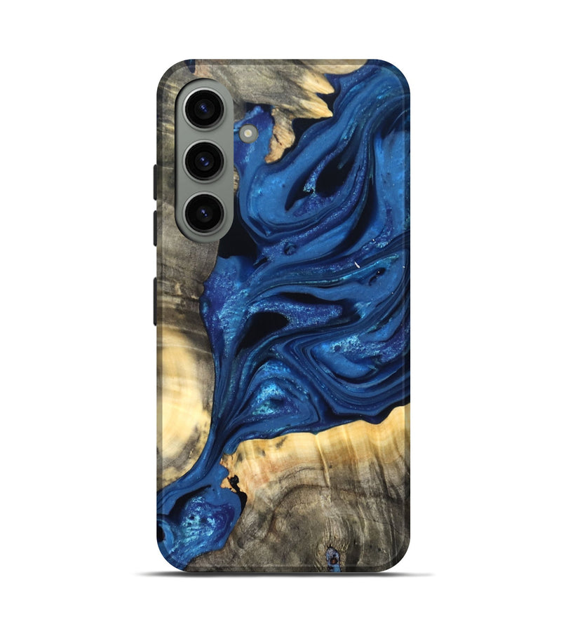 Galaxy S24 Wood Live Edge Phone Case - Jaylon (Blue, 822877)