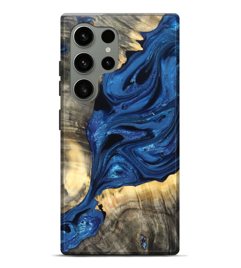 Galaxy S24 Ultra Wood Live Edge Phone Case - Jaylon (Blue, 822877)