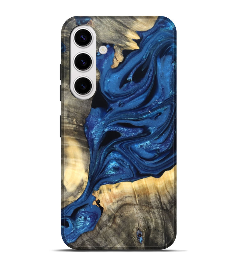 Galaxy S25 Plus Wood Live Edge Phone Case - Jaylon (Blue, 822877)