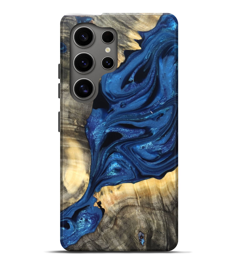 Galaxy S25 Ultra Wood Live Edge Phone Case - Jaylon (Blue, 822877)