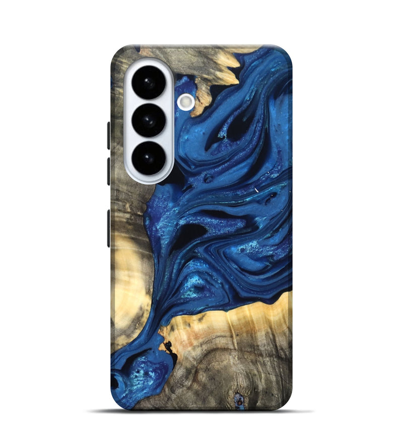 Galaxy S26 Wood Live Edge Phone Case - Jaylon (Blue, 822877)