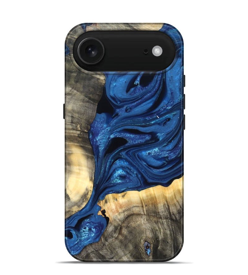 iPhone 17 Air Wood Live Edge Phone Case - Jaylon (Blue, 822877)