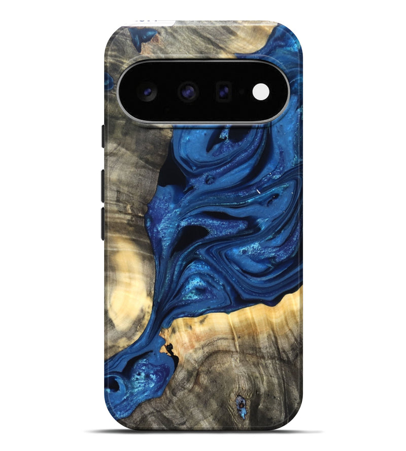 Pixel 11 Pro XL Wood Live Edge Phone Case - Jaylon (Blue, 822877)