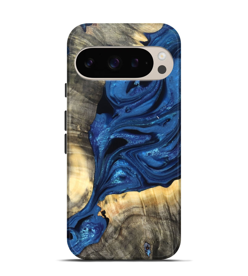 Pixel 9 Wood Live Edge Phone Case - Jaylon (Blue, 822877)