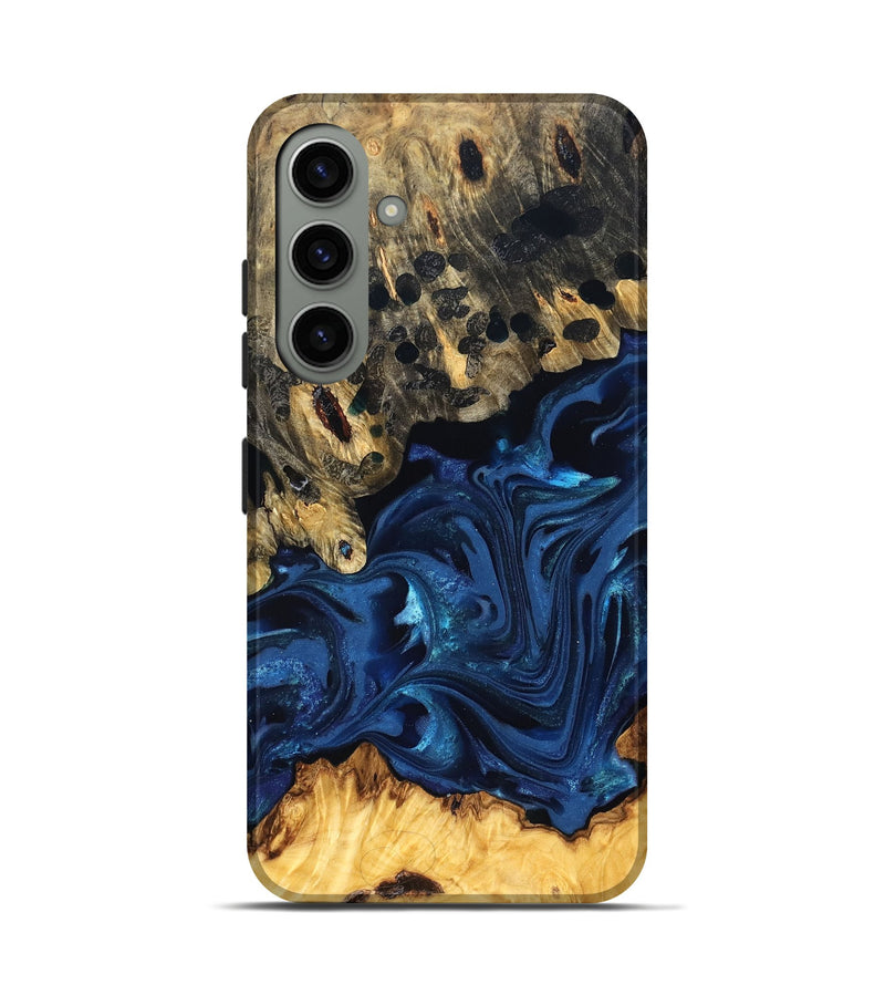 Galaxy S24 Wood Live Edge Phone Case - Toccara (Blue, 822878)