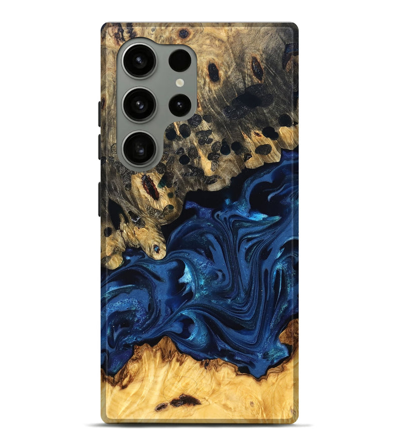 Galaxy S24 Ultra Wood Live Edge Phone Case - Toccara (Blue, 822878)