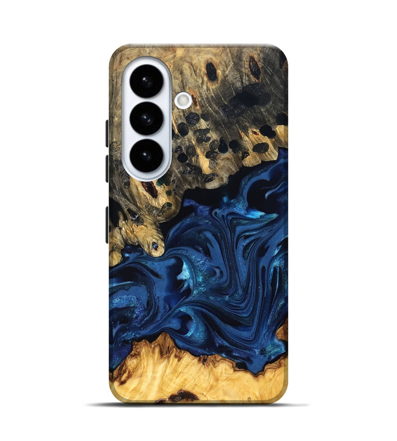 Galaxy S26 Wood Live Edge Phone Case - Toccara (Blue, 822878)