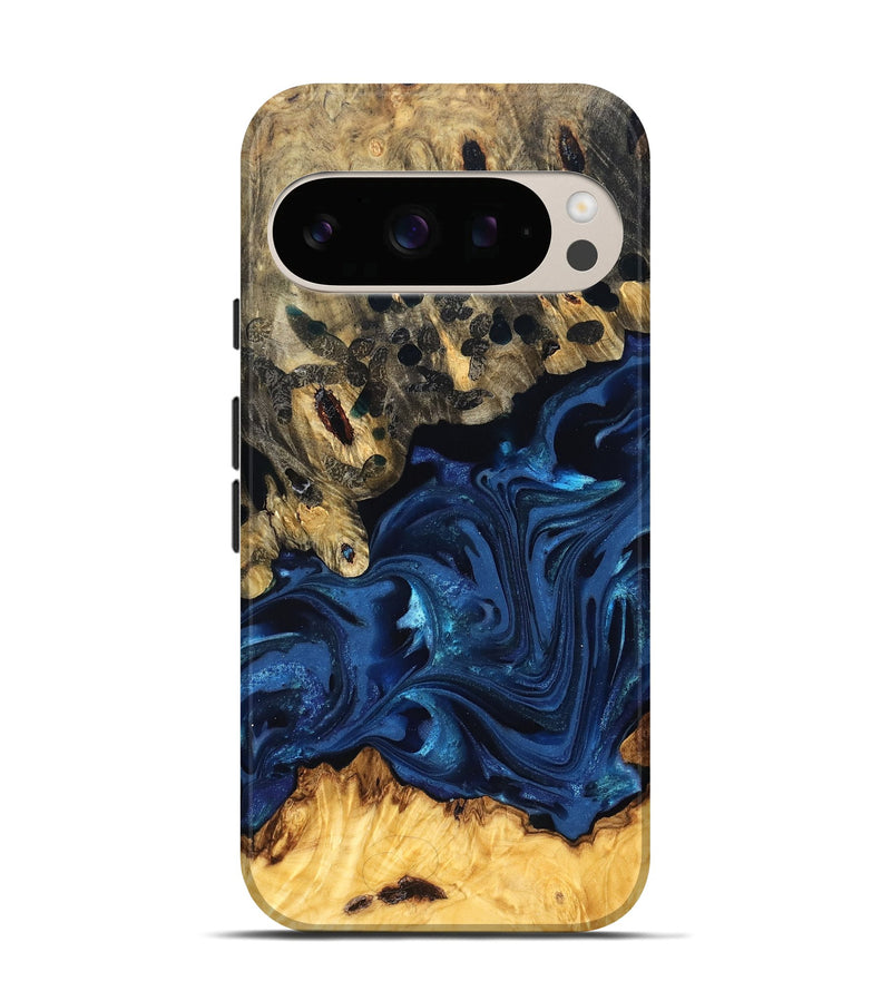 Pixel 10 Wood Live Edge Phone Case - Toccara (Blue, 822878)