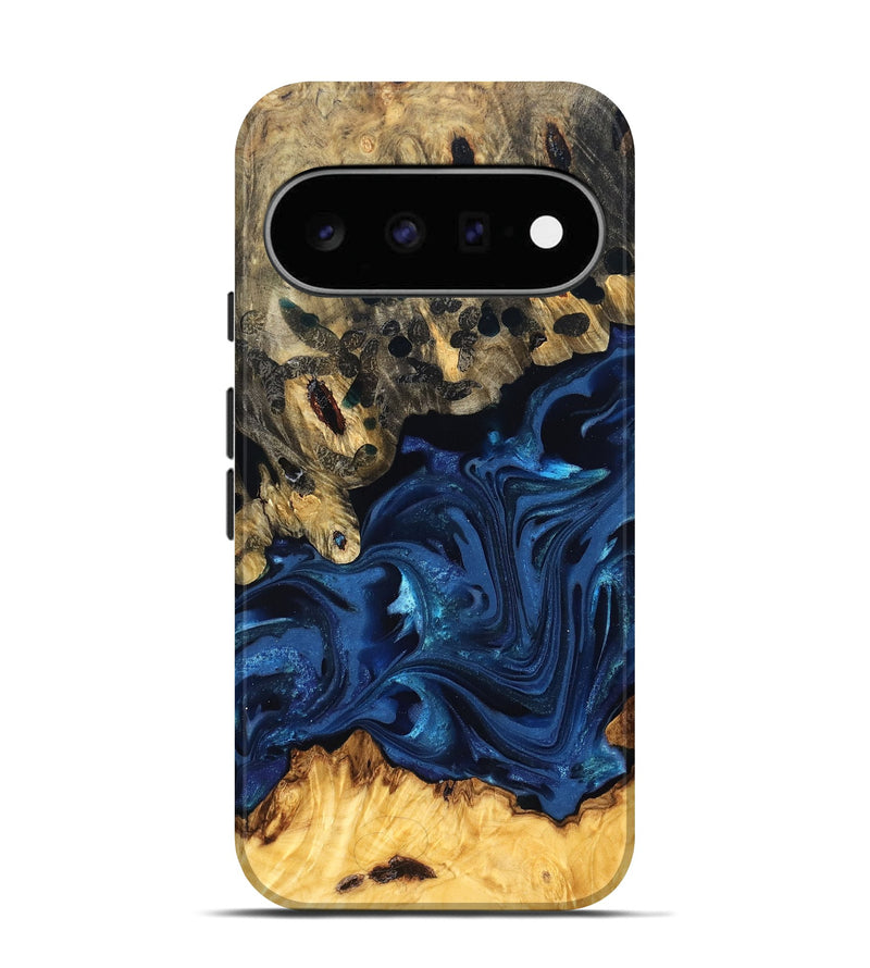 Pixel 11 Wood Live Edge Phone Case - Toccara (Blue, 822878)