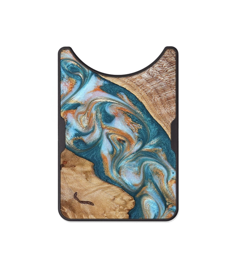 Alloy Wood Wallet - Bertie (Teal & Gold, 822890)