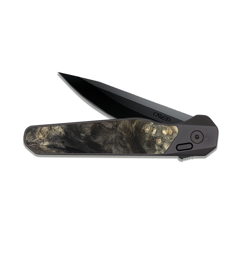 EDC Dark Slate Wood Pocket Knife - Damaris (Wood Burl, 822896)