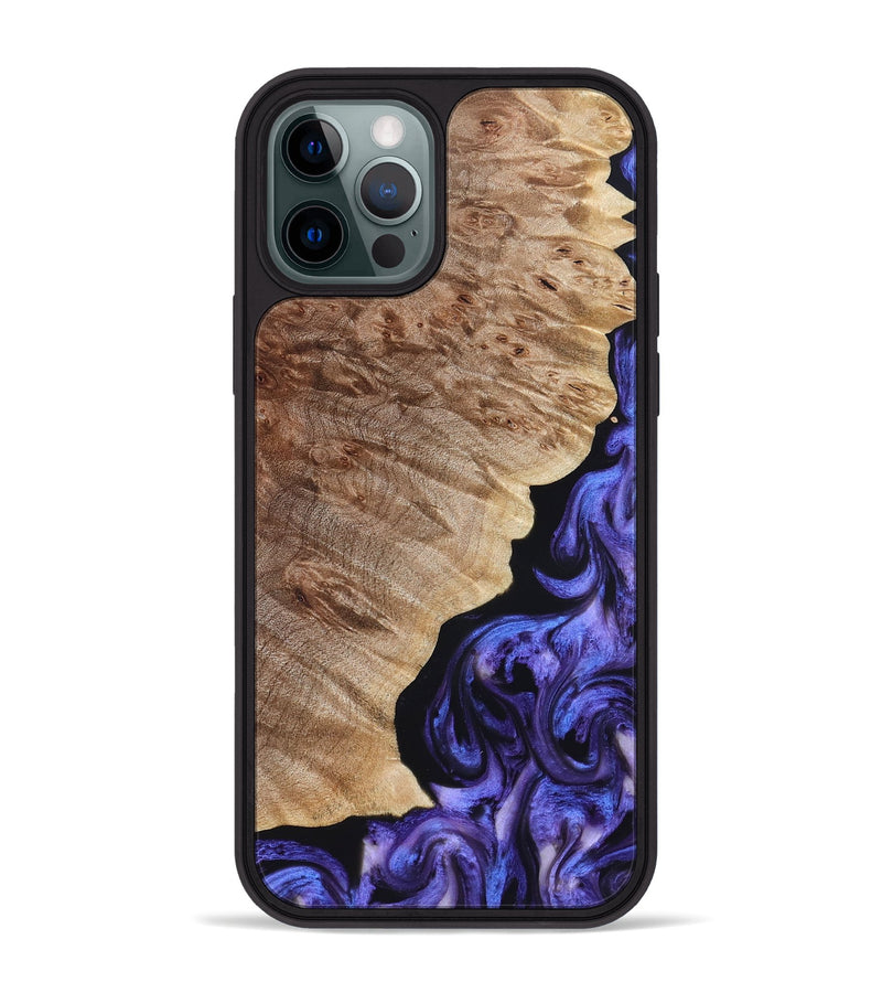 iPhone 12 Pro Max Wood Phone Case - Adan (Purple, 822899)