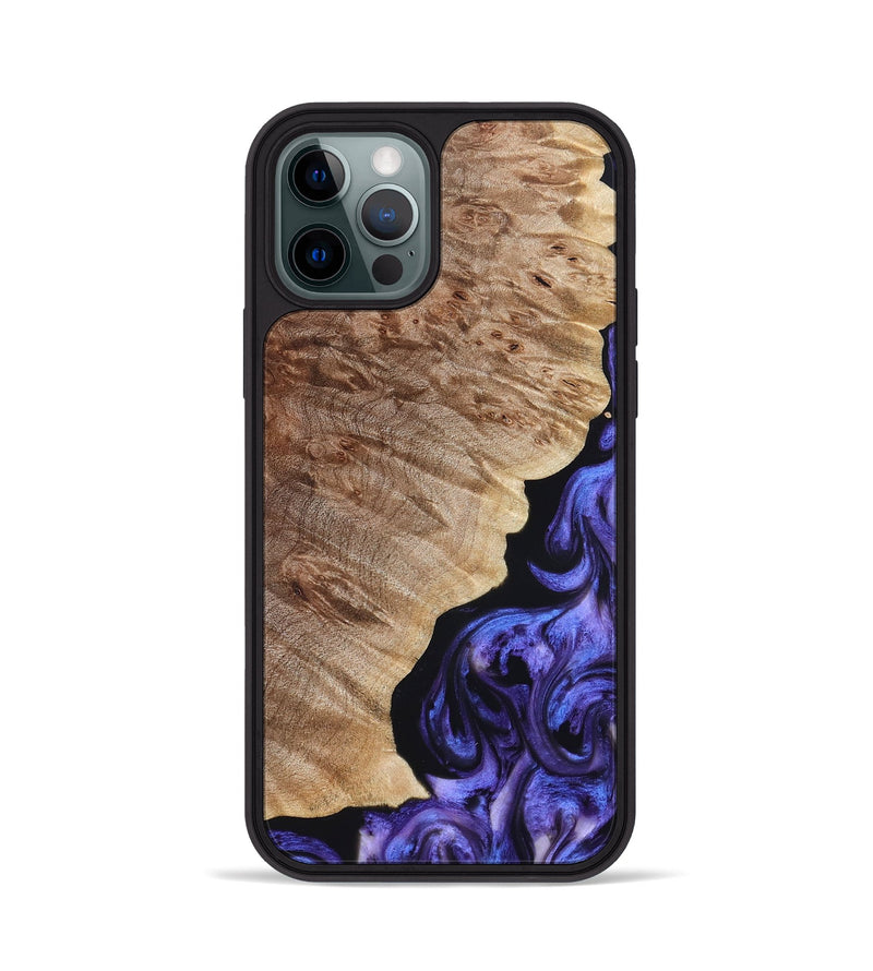 iPhone 12 Pro Wood Phone Case - Adan (Purple, 822899)