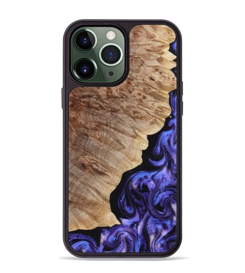 iPhone 13 Pro Max Wood Phone Case - Adan (Purple, 822899)