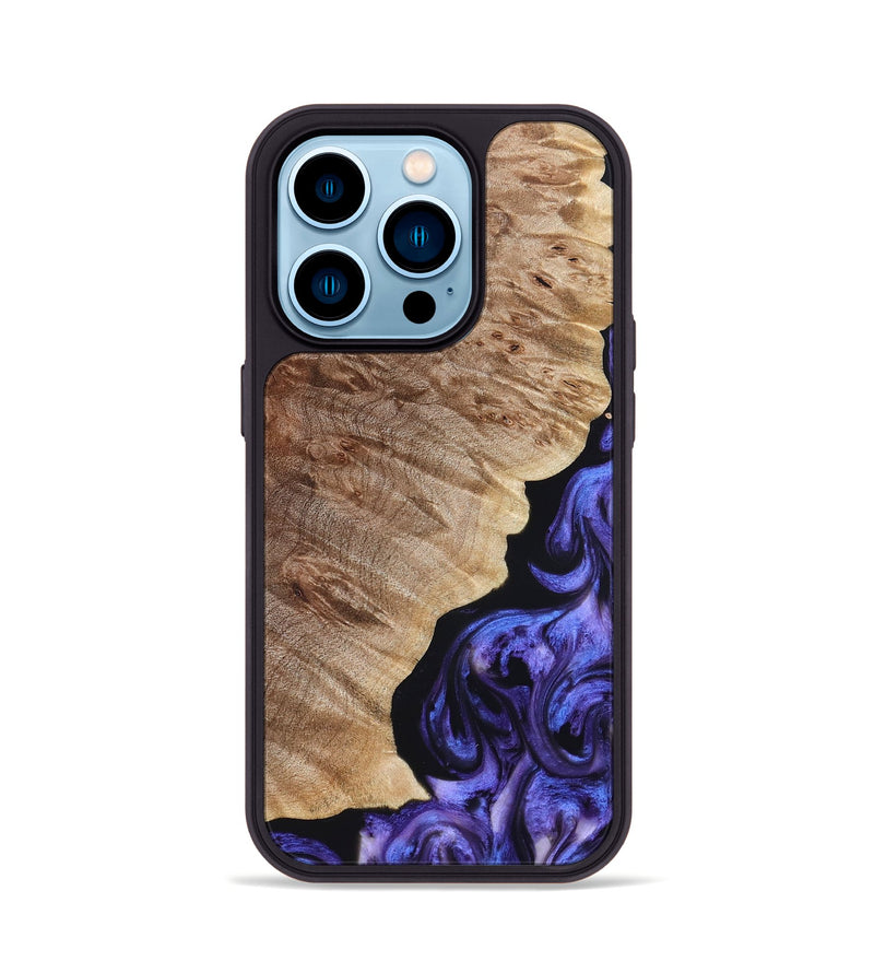 iPhone 14 Pro Wood Phone Case - Adan (Purple, 822899)