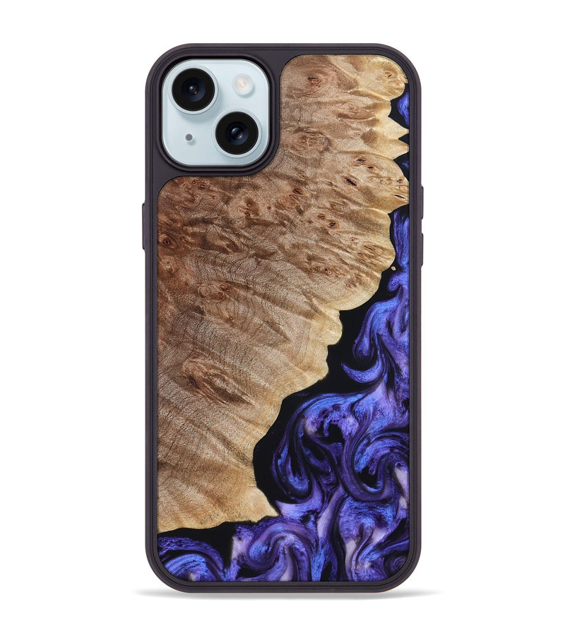 iPhone 15 Plus Wood Phone Case - Adan (Purple, 822899)
