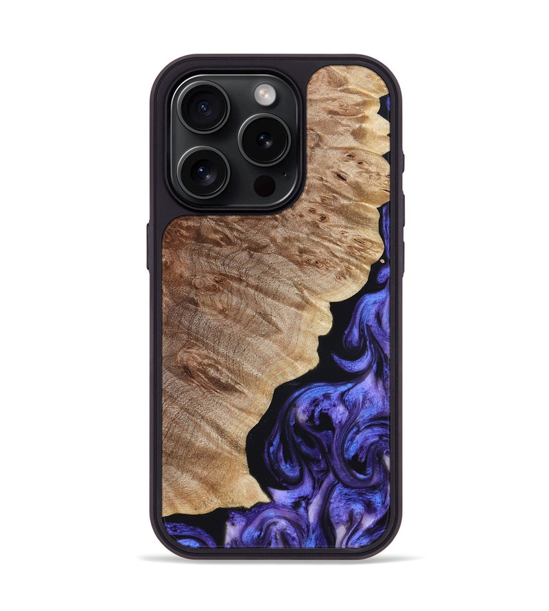 iPhone 15 Pro Wood Phone Case - Adan (Purple, 822899)