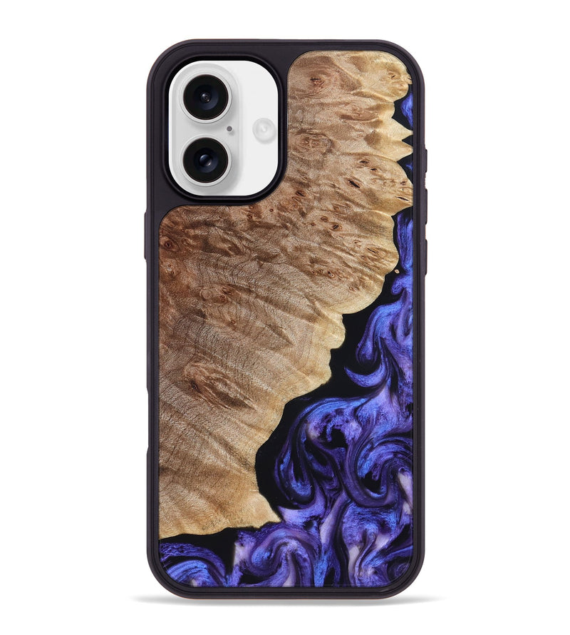 iPhone 16 Plus Wood Phone Case - Adan (Purple, 822899)