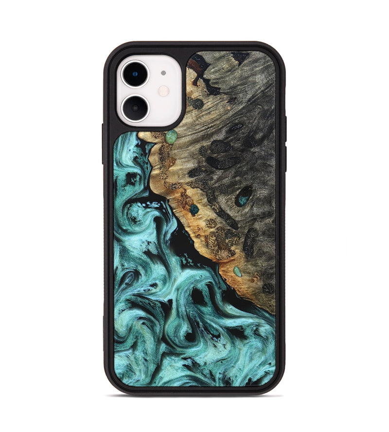 iPhone 11 Wood Phone Case - Koen (Green, 822918)