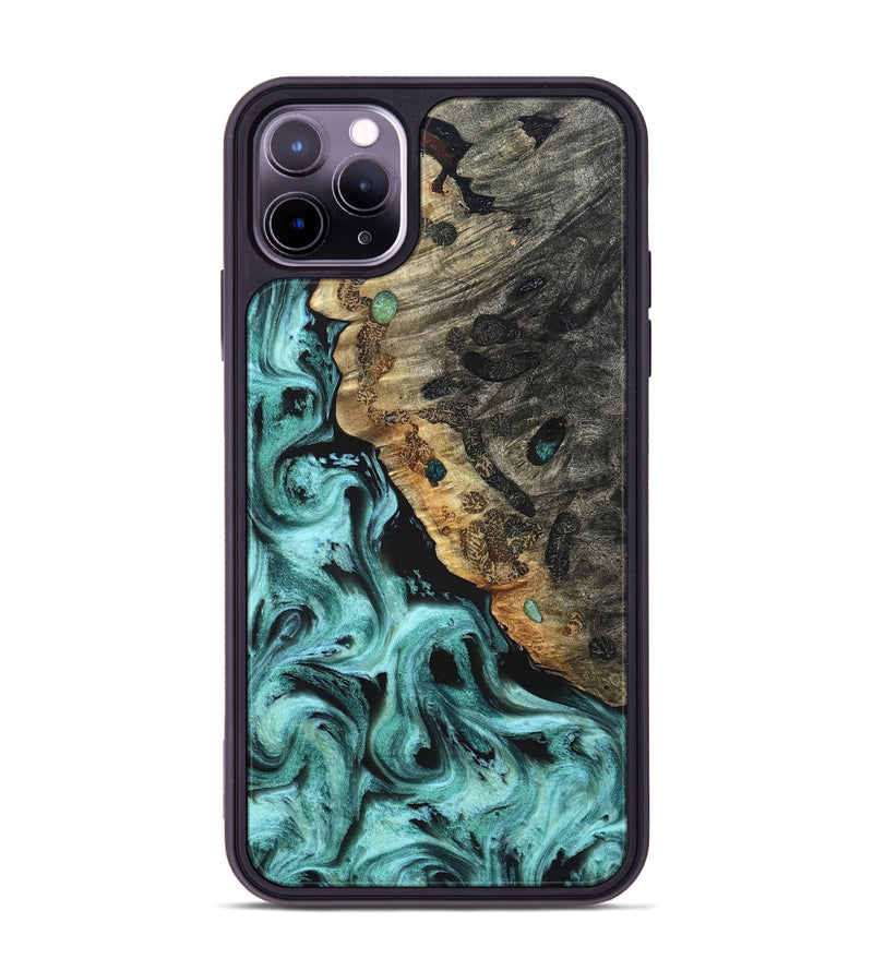 iPhone 11 Pro Max Wood Phone Case - Koen (Green, 822918)