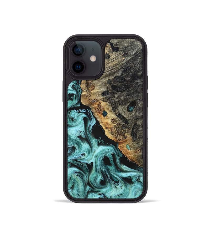 iPhone 12 mini Wood Phone Case - Koen (Green, 822918)
