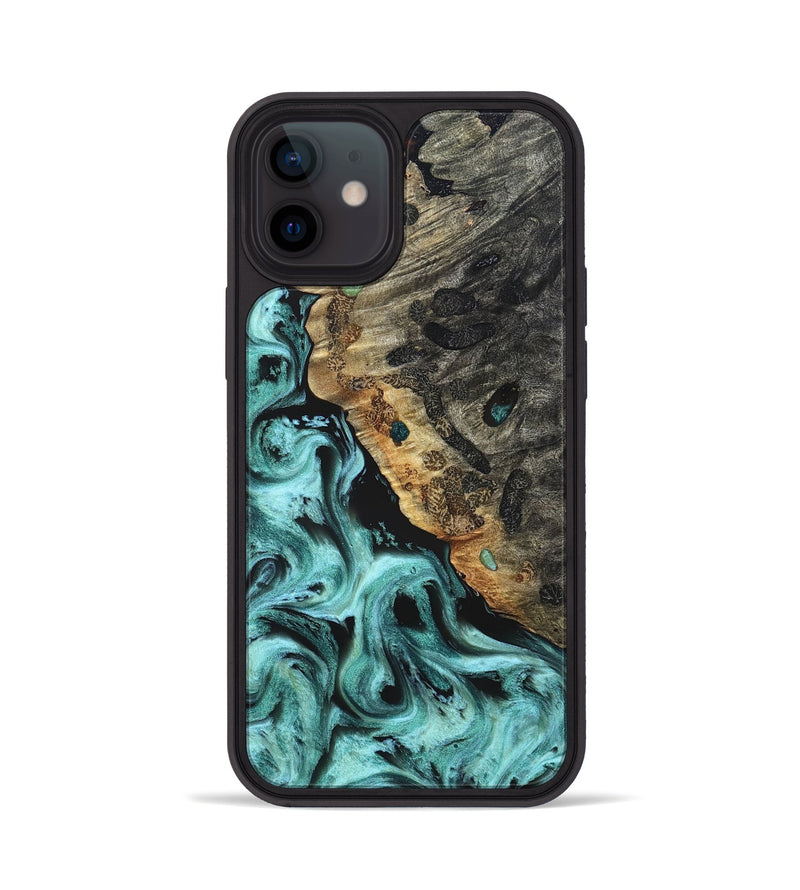 iPhone 12 Wood Phone Case - Koen (Green, 822918)