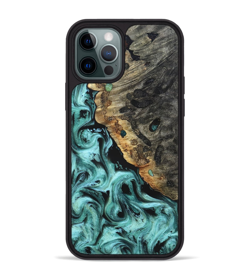 iPhone 12 Pro Max Wood Phone Case - Koen (Green, 822918)
