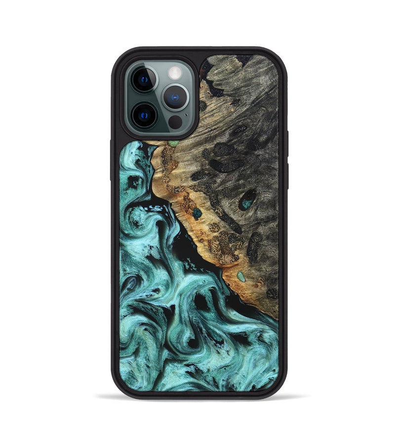 iPhone 12 Pro Wood Phone Case - Koen (Green, 822918)