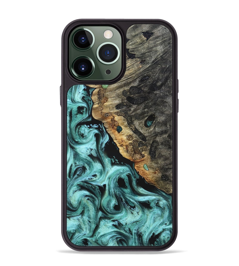 iPhone 13 Pro Max Wood Phone Case - Koen (Green, 822918)