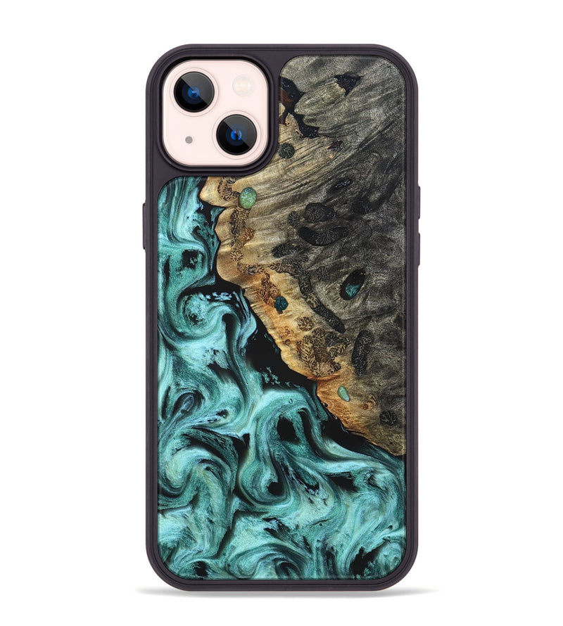 iPhone 14 Plus Wood Phone Case - Koen (Green, 822918)