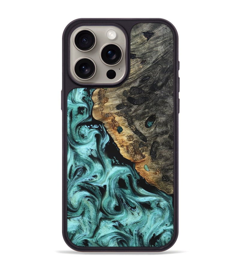 iPhone 15 Pro Max Wood Phone Case - Koen (Green, 822918)