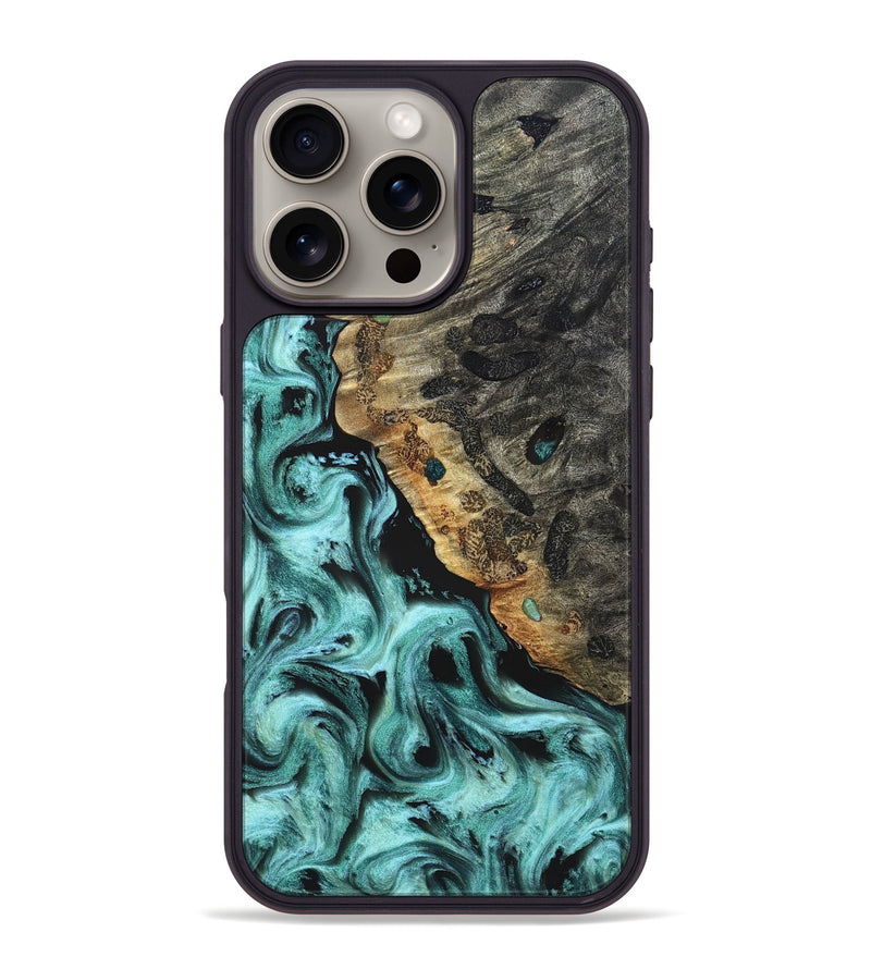 iPhone 16 Pro Max Wood Phone Case - Koen (Green, 822918)