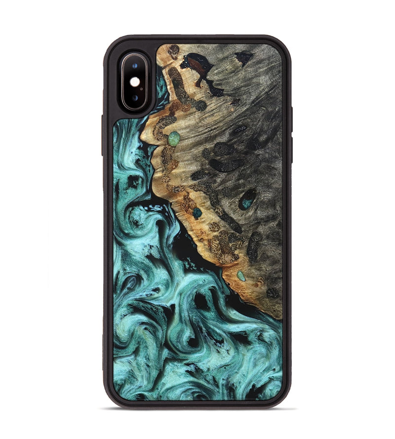 iPhone Xs Max Wood Phone Case - Koen (Green, 822918)