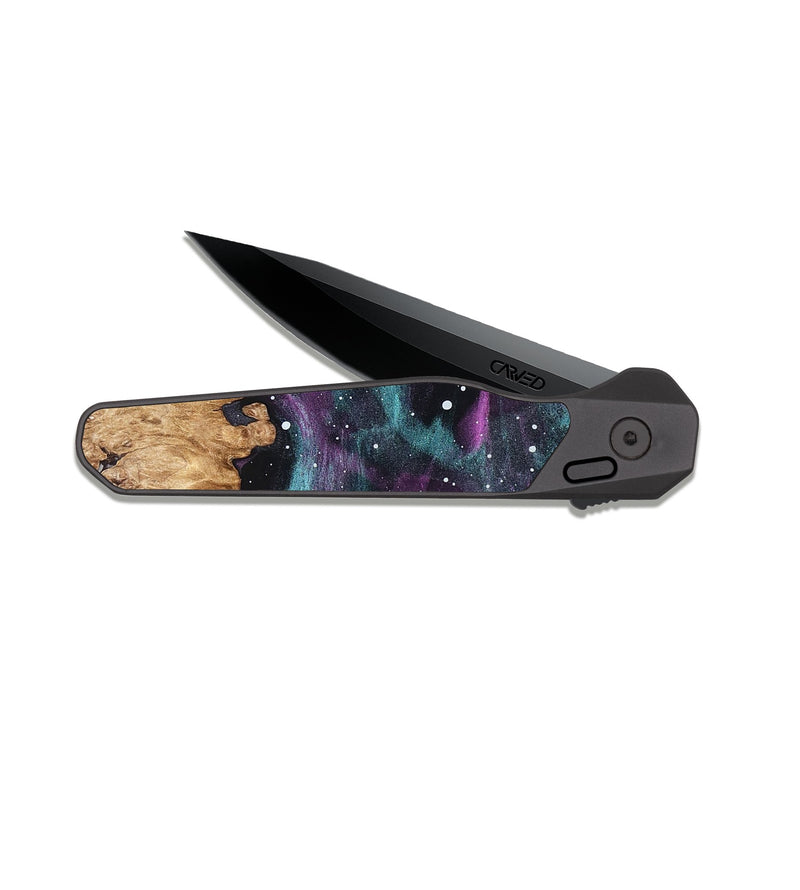 EDC Dark Slate Wood Pocket Knife - Julia (Cosmos, 822947)