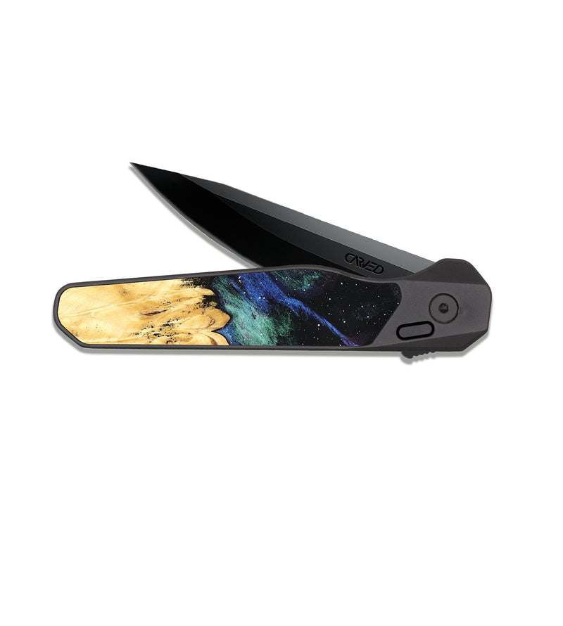 EDC Dark Slate Wood Pocket Knife - Alison (Cosmos, 822954)