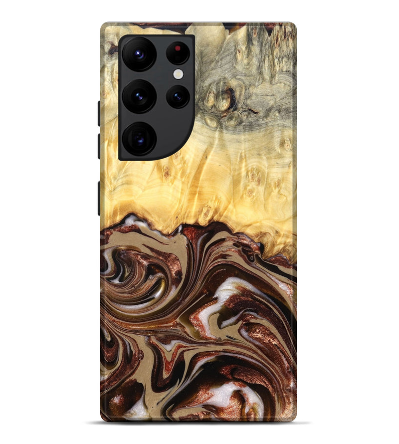 Galaxy S22 Ultra Wood Live Edge Phone Case - Kaliyah (Red, 822956)