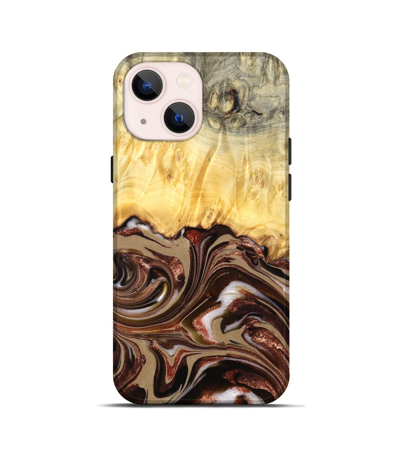 iPhone 13 mini Wood Live Edge Phone Case - Kaliyah (Red, 822956)