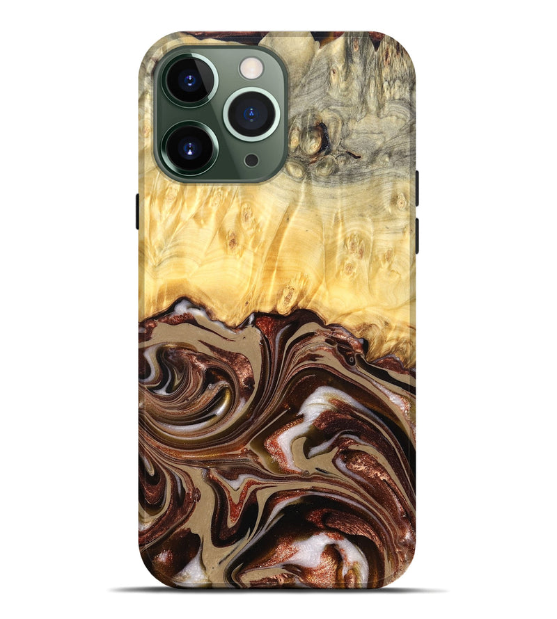 iPhone 13 Pro Max Wood Live Edge Phone Case - Kaliyah (Red, 822956)