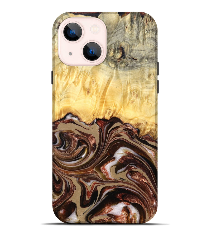 iPhone 14 Plus Wood Live Edge Phone Case - Kaliyah (Red, 822956)