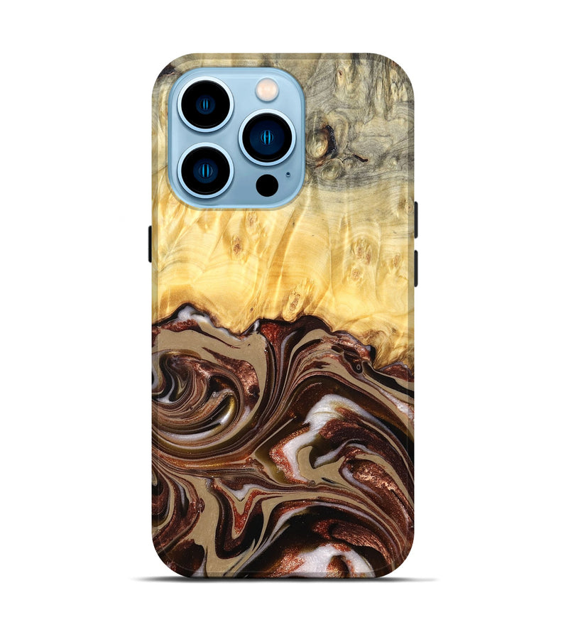 iPhone 14 Pro Wood Live Edge Phone Case - Kaliyah (Red, 822956)