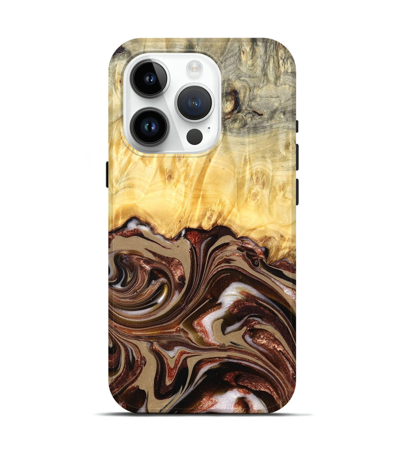 iPhone 15 Pro Wood Live Edge Phone Case - Kaliyah (Red, 822956)