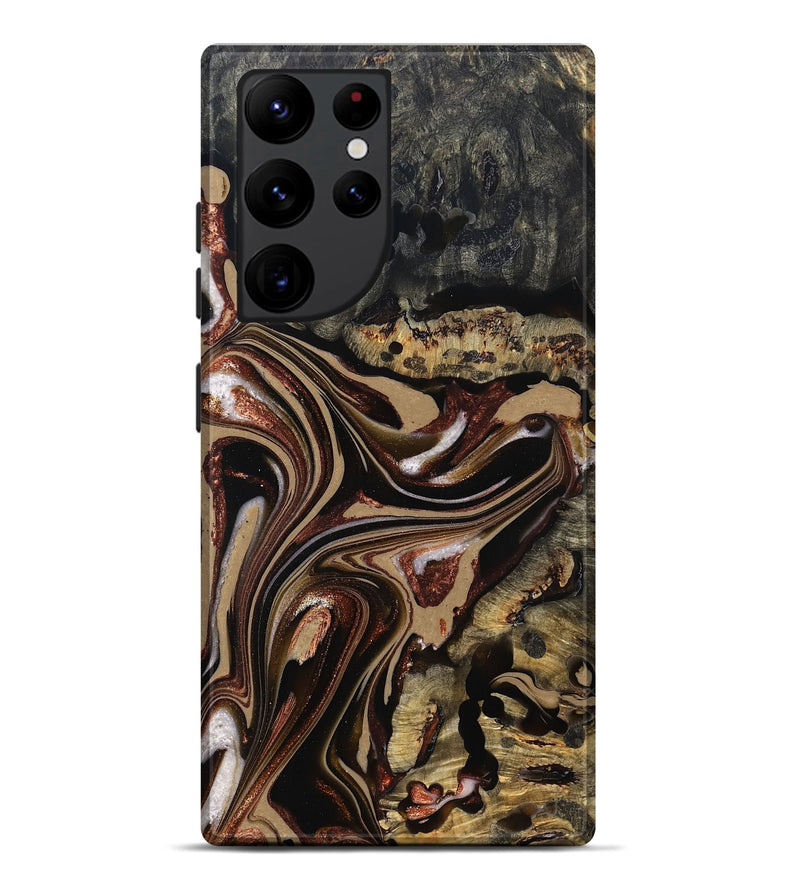 Galaxy S22 Ultra Wood Live Edge Phone Case - Lilly (Red, 822957)