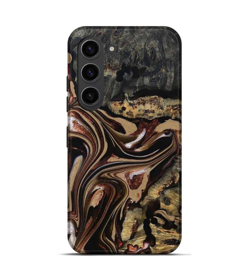 Galaxy S23 Wood Live Edge Phone Case - Lilly (Red, 822957)