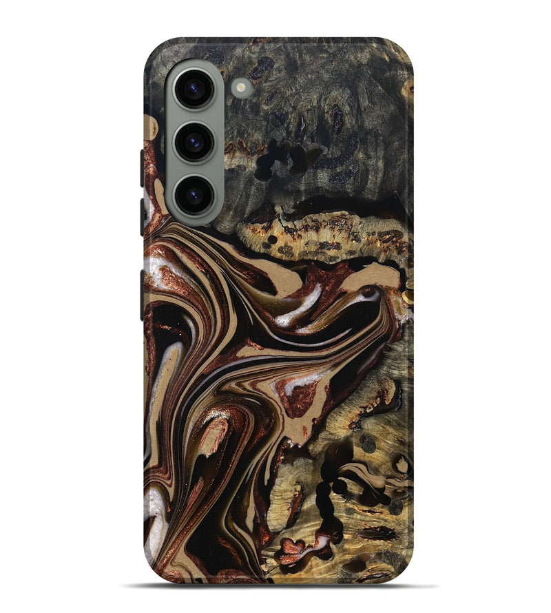 Galaxy S23 Plus Wood Live Edge Phone Case - Lilly (Red, 822957)