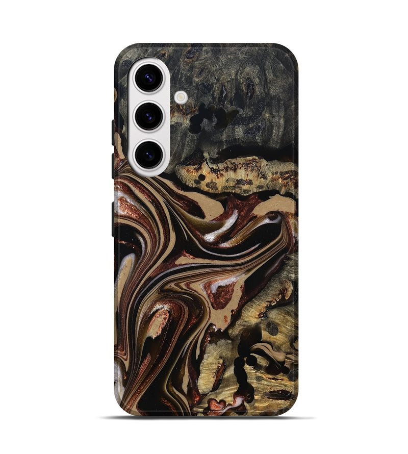 Galaxy S25 Wood Live Edge Phone Case - Lilly (Red, 822957)