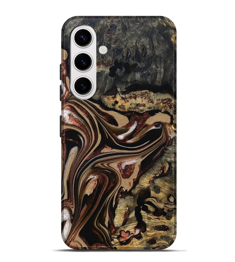 Galaxy S25 Plus Wood Live Edge Phone Case - Lilly (Red, 822957)