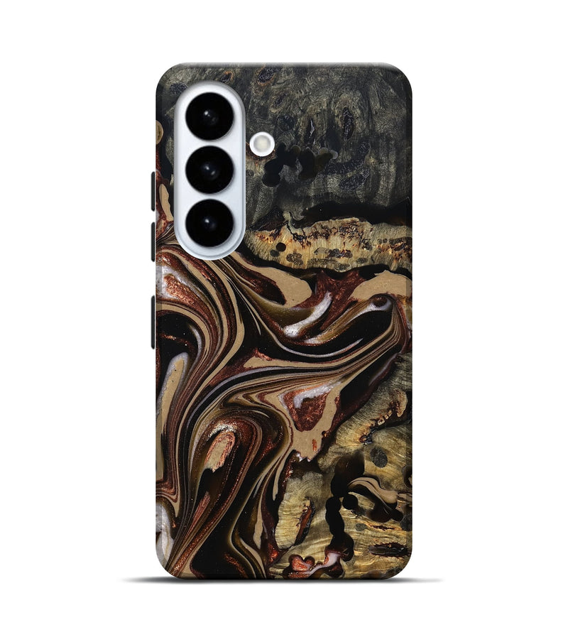 Galaxy S26 Wood Live Edge Phone Case - Lilly (Red, 822957)