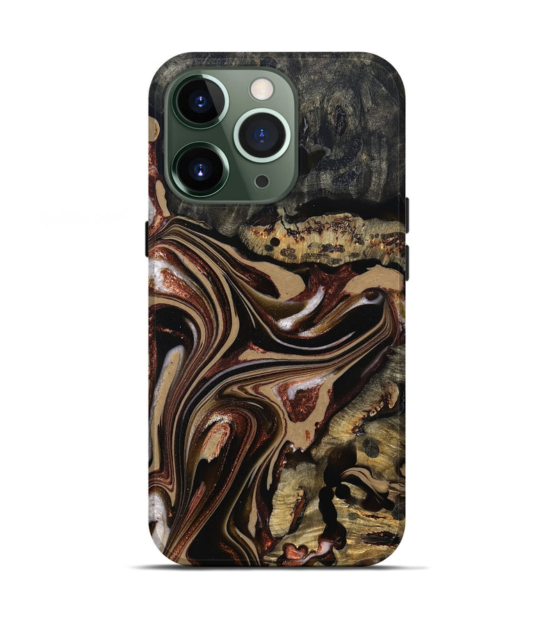 iPhone 13 Pro Wood Live Edge Phone Case - Lilly (Red, 822957)