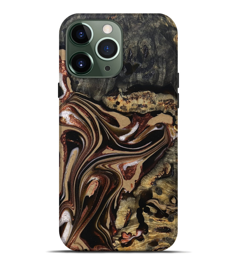 iPhone 13 Pro Max Wood Live Edge Phone Case - Lilly (Red, 822957)